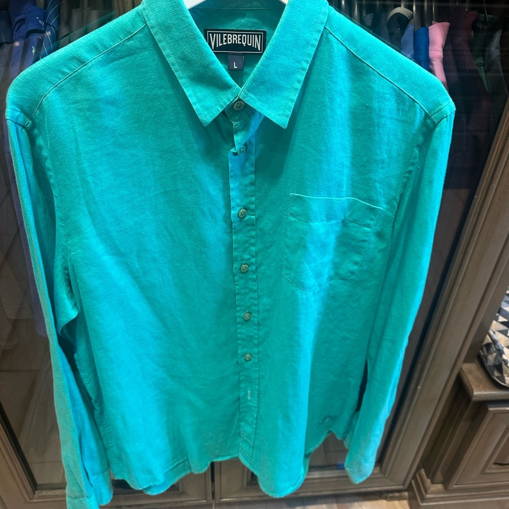 Vilebrequin Blue Casual Button Down Shirt